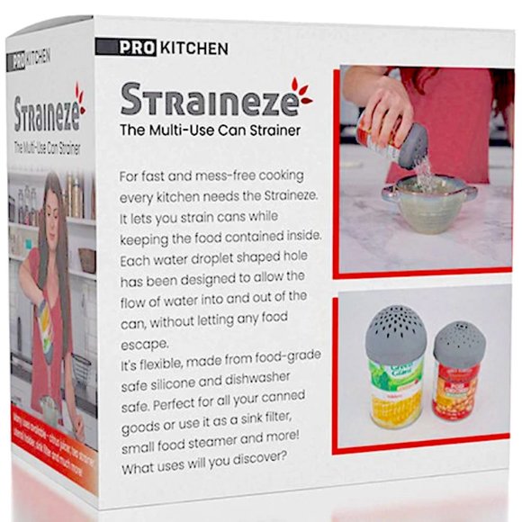🆕 STRAINEZE (2-PACK) CAN STRAINER / MICRO COLANDER SET ~ Multi-Use ~ Mess-Free - Picture 3 of 8